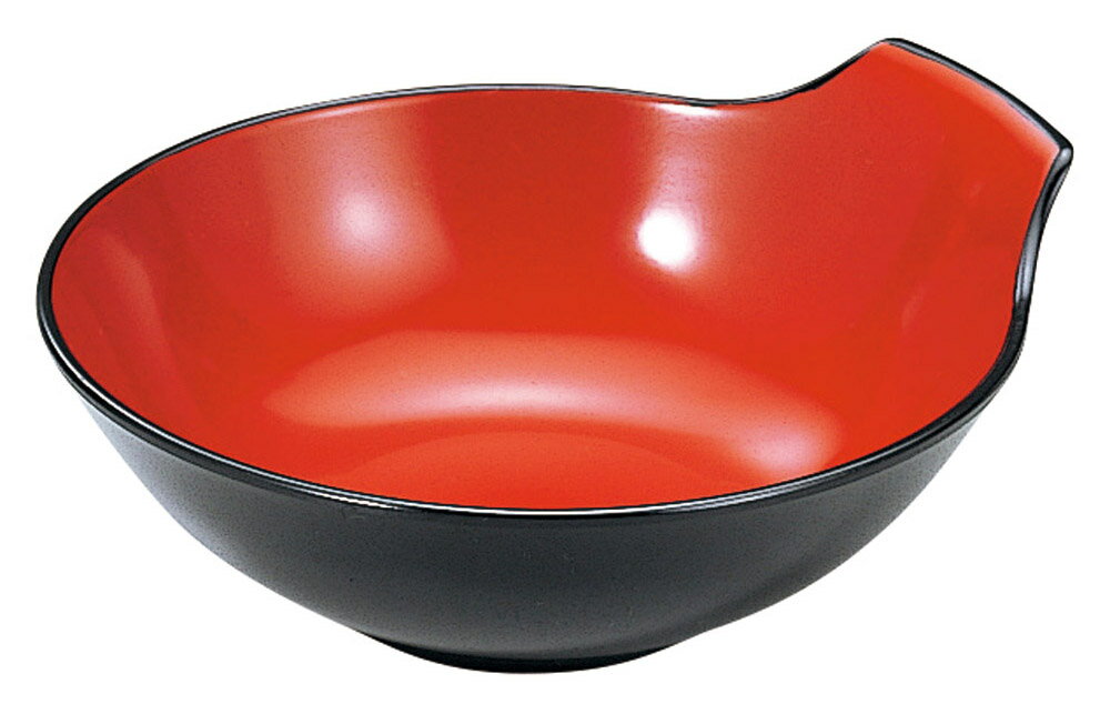 ABS杓型天つゆ鉢 黒内朱 [12×13×5cm] | 器 食器 和食 飲食店 レストラン ホテル カフェ