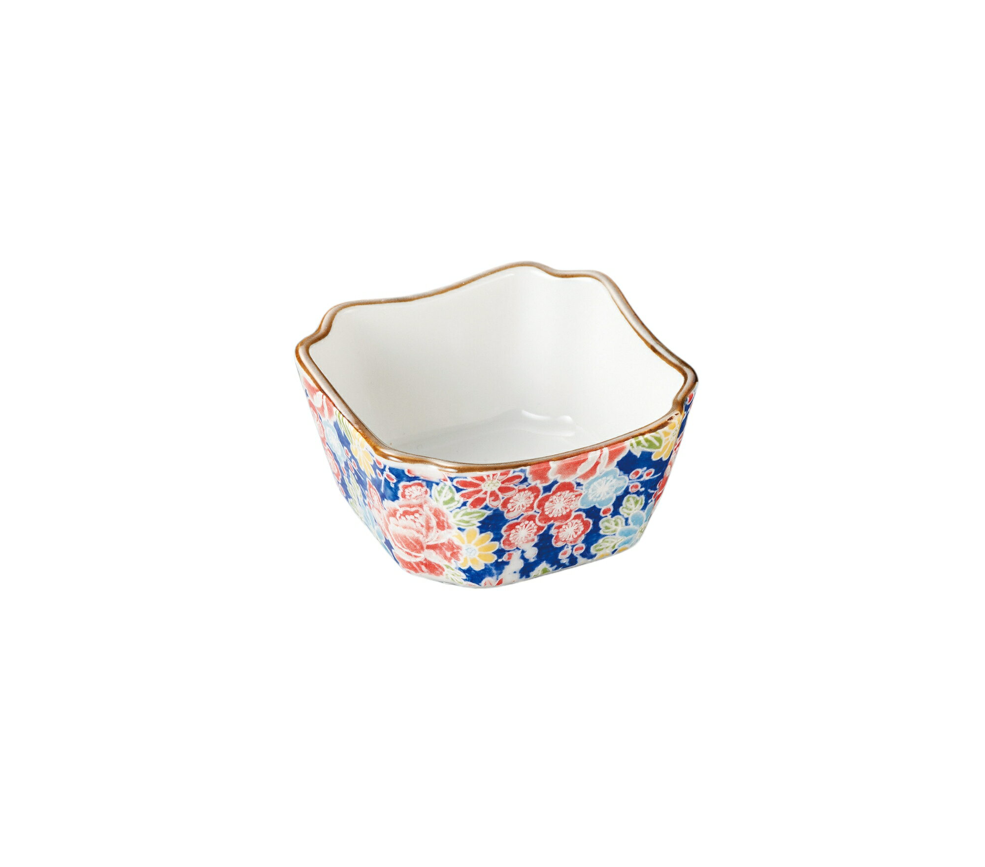 ☆ 小鉢 ☆藍花舞四押小鉢 小 [8×8×4.5cm] | 食器 和食器 カフェ 料亭 業務用 贈答 プレゼント ギフト おしゃれ かわいい お祝い 開店 懐石料理 定食 鉢 小鉢 小付 珍味 向付 深皿 デザートカップ アイスカップ ヨーグルトカップ おもてなし食器