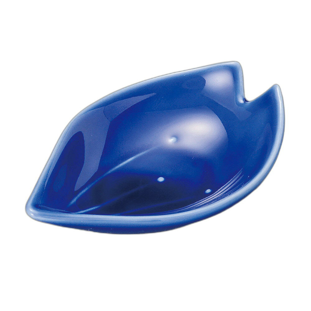 桜形豆皿ルリ[8.6×6×2.1c...