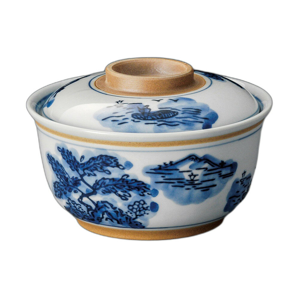 古染山水菓子碗 [ 13×8.6cm ] | 円菓子 | おすすめ 人気 食器 業務用 飲食店 カフェ うつわ 器 おしゃれ かわいい お洒落 可愛い ギフト プレゼント 引き出物 内祝い 結婚祝い 誕生日 贈り物 自宅 イベント