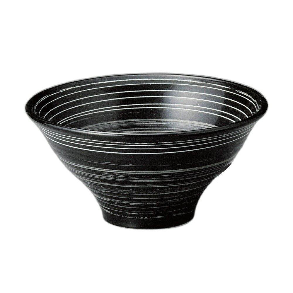 黒うずライン6.0反丼 [ 18.3×10cm ] | 丼 | おすすめ 人気 食器 業務用 飲食店 カフェ うつわ 器 おしゃれ かわいい お洒落 可愛い ギフト プレゼント 引き出物 内祝い 結婚祝い 誕生日 贈り物 自宅 イベント