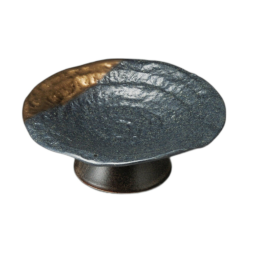 Small Bowls - 金彩黒4.0高台皿 [ 14.1×4.1cm ] | 小付 | おすすめ 人気 食器 業務用 飲食店 カフェ うつわ 器 おしゃれ かわいい お洒落 可愛い ギフト プレゼント 引き出物 内祝い 結婚祝い 誕生日 贈り物 自宅 イベント