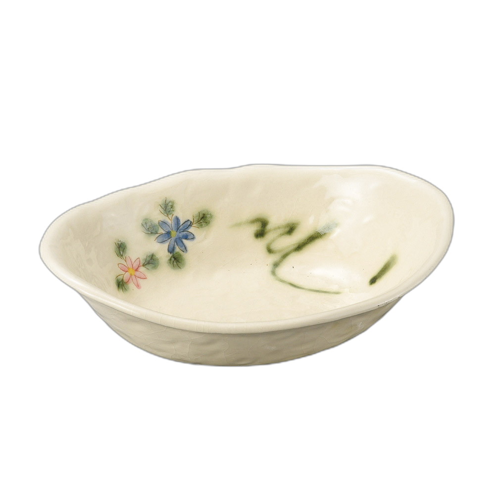織部草花多用鉢 [ 20.5×15.4×5.5cm ] | 中鉢 | おすすめ 人気 食器 業務用 飲食店 カフェ うつわ 器 おしゃれ かわいい お洒落 可愛い ギフト プレゼント 引き出物 内祝い 結婚祝い 誕生日 贈り物 自宅 イベント