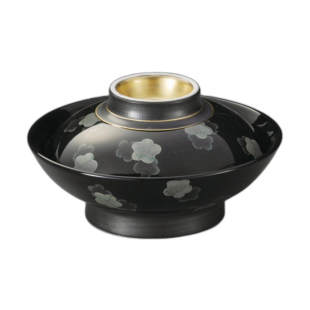 Cooked Food Bowls - 金巻花ちらし蓋向 [ 16.5×8.8cm ] | 蓋向 | おすすめ 人気 食器 業務用 飲食店 カフェ うつわ 器 おしゃれ かわいい お洒落 可愛い ギフト プレゼント 引き出物 内祝い 結婚祝い 誕生日 贈り物 自宅 イベント