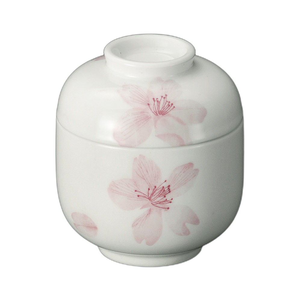 桜写しむし碗 [ 7.2×8.3cm ] | むし碗 | おすすめ 人気 食器 業務用 飲食店 カフェ うつわ 器 おしゃれ かわいい お洒落 可愛い ギフト プレゼント 引き出物 内祝い 結婚祝い 誕生日 贈り物 自宅 イベント