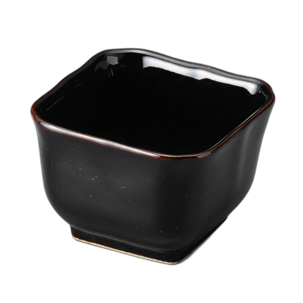 Small Bowls - 結晶天目角小鉢（大） [ 9.3×9.3×6.5cm ] | 角鉢 | おすすめ 人気 食器 業務用 飲食店 カフェ うつわ 器 おしゃれ かわいい お洒落 可愛い ギフト プレゼント 引き出物 内祝い 結婚祝い 誕生日 贈り物 自宅 イベント