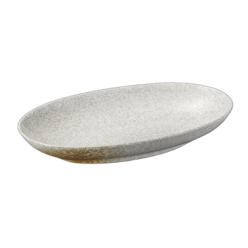 Oval Dishes - 岩白吹楕円深皿 [ 24.8×14.3×3.8cm ] | 盛皿 | おすすめ 人気 食器 業務用 飲食店 カフェ うつわ 器 おしゃれ かわいい お洒落 可愛い ギフト プレゼント 引き出物 内祝い 結婚祝い 誕生日 贈り物 自宅 イベント