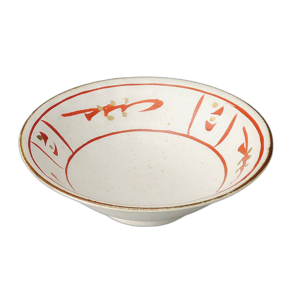 Cooked Food Bowls - 赤絵金彩5.5平鉢 [ 17.6×5cm ] | 向付 | おすすめ 人気 食器 業務用 飲食店 カフェ うつわ 器 おしゃれ かわいい お洒落 可愛い ギフト プレゼント 引き出物 内祝い 結婚祝い 誕生日 贈り物 自宅 イベント