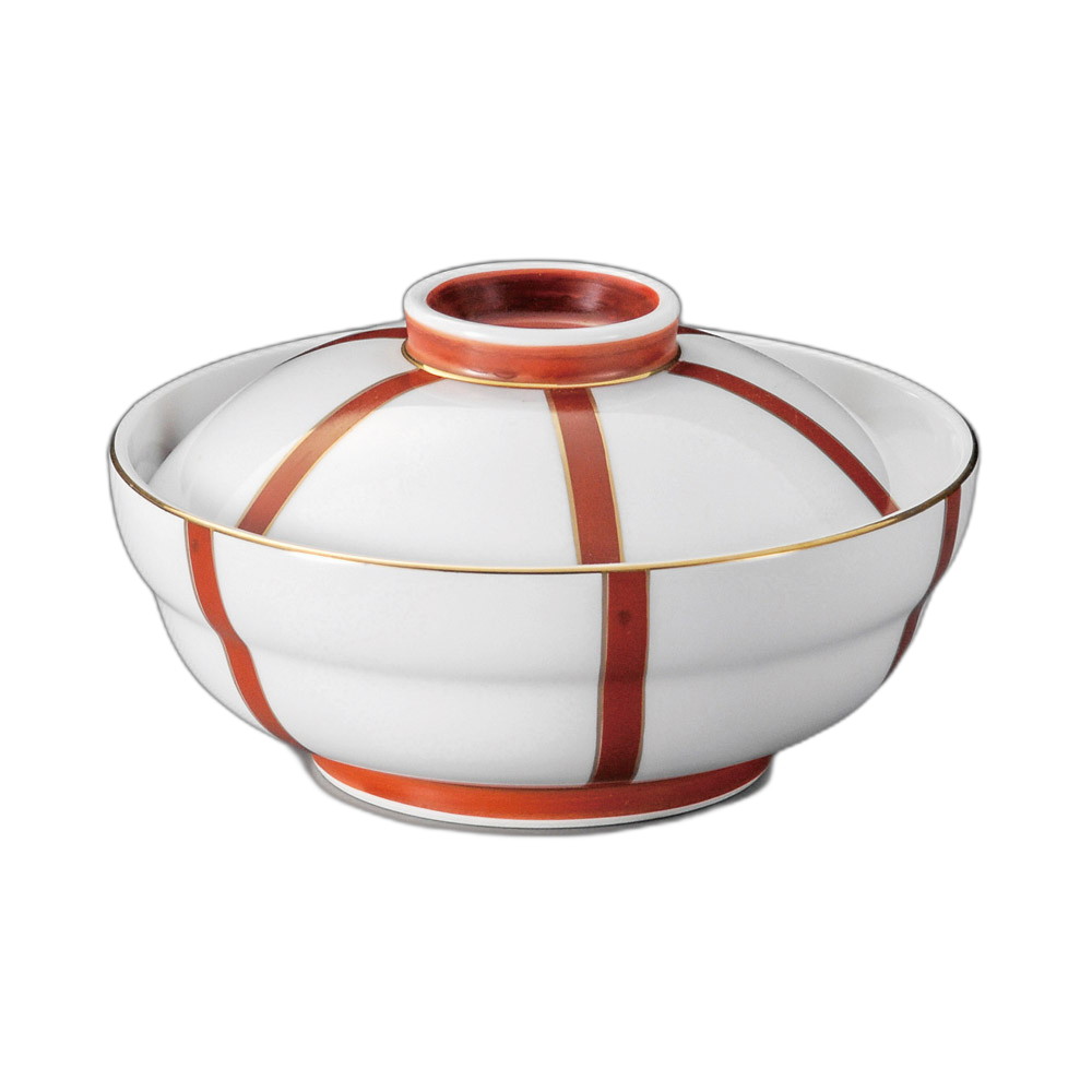 ぼんぼり（朱）京形蓋向 [ 14.3×7.8cm ] | 蓋向 | おすすめ 人気 食器 業務用 飲食店 カフェ うつわ 器 おしゃれ かわいい お洒落 可愛い ギフト プレゼント 引き出物 内祝い 結婚祝い 誕生日 贈り物 自宅 イベント