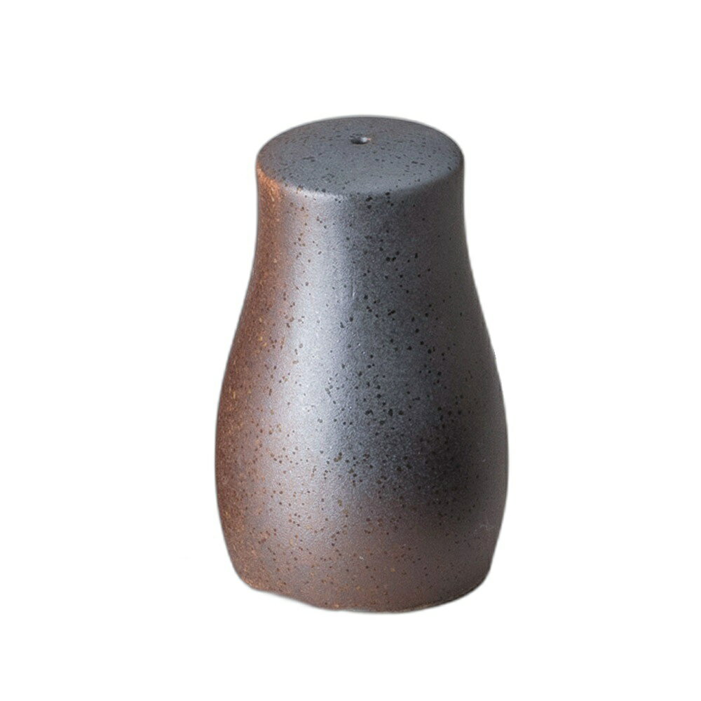 黒信楽塩入れ 1穴 [ 5.5×8.6cm ] | 塩入れ | おすすめ 人気 食器 業務用 飲食店 カフェ うつわ 器 おしゃれ かわいい お洒落 可愛い ギフト プレゼント 引き出物 内祝い 結婚祝い 誕生日 贈り物 自宅 イベント