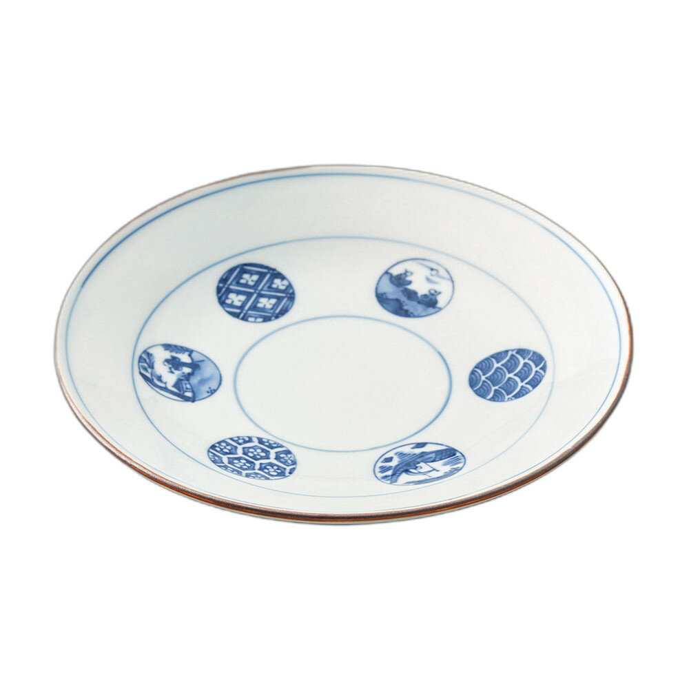 丸紋山水6.0皿 [ 18×2.8cm ] | 中皿 | おすすめ 人気 食器 業務用 飲食店 カフェ うつわ 器 おしゃれ かわいい お洒落 可愛い ギフト プレゼント 引き出物 内祝い 結婚祝い 誕生日 贈り物 自宅 イベント