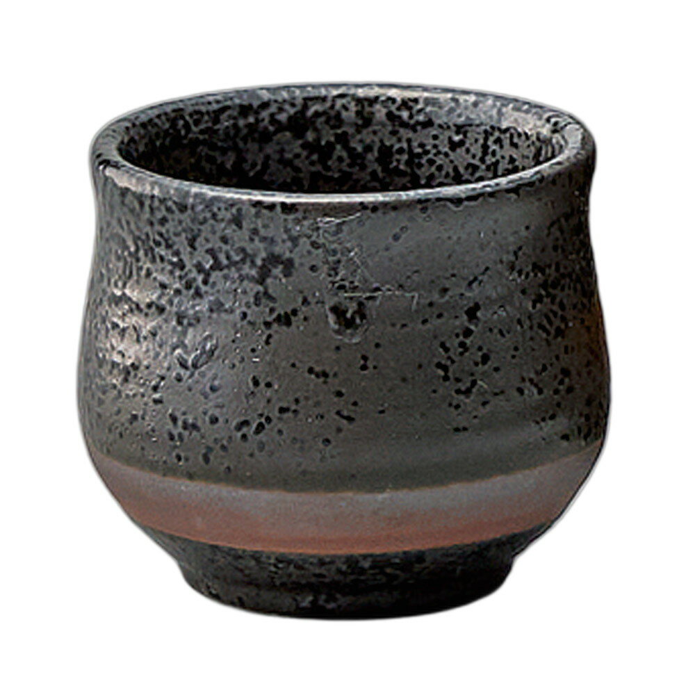 黒結晶ライン盃 [ 4.7×4.3cm・30cc ] | 盃 | おすすめ 人気 食器 業務用 飲食店 カフェ うつわ 器 おしゃれ かわいい お洒落 可愛い ギフト プレゼント 引き出物 内祝い 結婚祝い 誕生日 贈り物 自宅 イベント