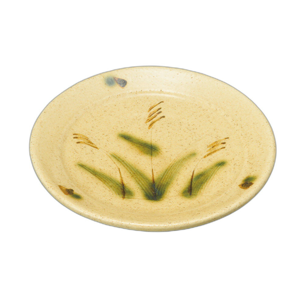 黄瀬戸草紋4.0丸皿 [ 12.7×1.8cm ] | 小皿 | おすすめ 人気 食器 業務用 飲食店 カフェ うつわ 器 おしゃれ かわいい お洒落 可愛い ギフト プレゼント 引き出物 内祝い 結婚祝い 誕生日 贈り物 自宅 イベント