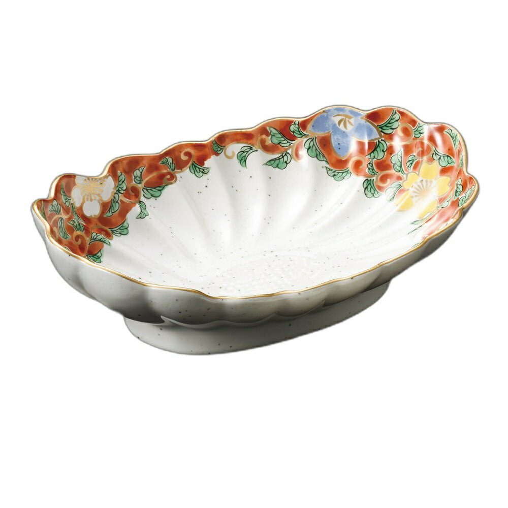 [商品名]　錦草花菊型向付[素材]　陶磁器[寸法]　25×15.5×7.5cmお店からご自宅まで、季節を問わず、様々なシーンでご利用いただける商品です。[ 25×15.5×7.5cm ] 陶磁器 強化 一部の商品はメーカーよりお取り寄せとなりますので、納期が前後することがございます。あらかじめご了承ください。商品によっては手造りのため、写真と色・かたちが若干異なることがございます。われものですので丁重に梱包させていただいておりますが、ご質問などございましたらお気軽にお問い合わせください。ご注文に関する注意事項は 【こちら】ご購入前にご確認ください。