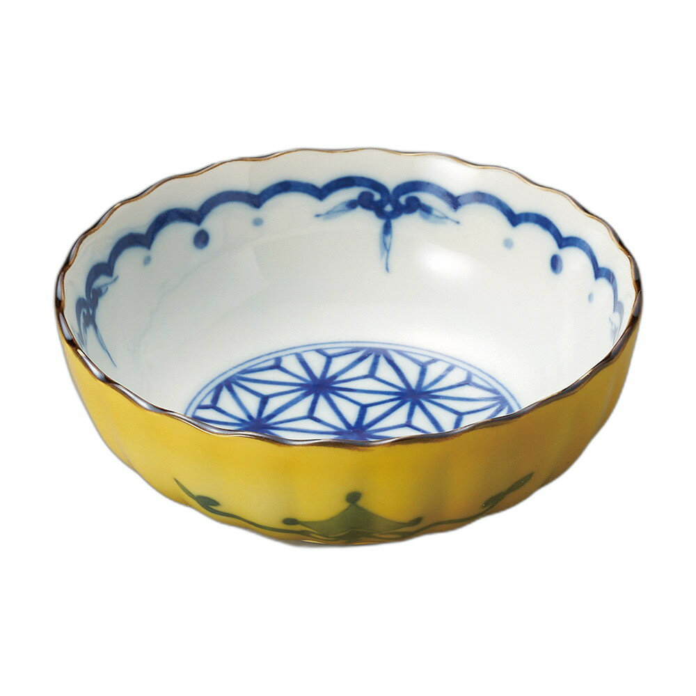 黄麻の葉菊型45鉢 [ 13.8×13.8×5cm ] | 小鉢 | おすすめ 人気 食器 業務用 飲食店 カフェ うつわ 器 おしゃれ かわいい お洒落 可愛い ギフト プレゼント 引き出物 内祝い 結婚祝い 誕生日 贈り物 自宅 イベント