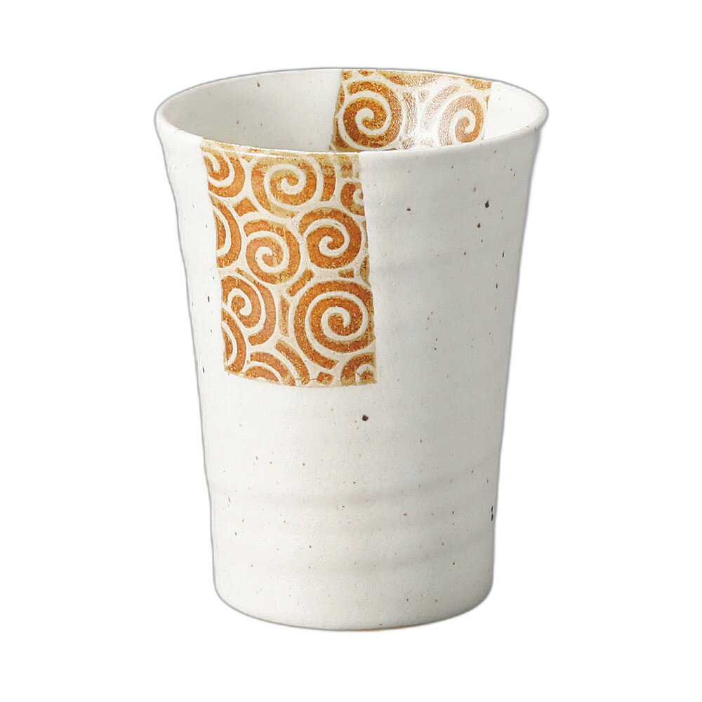 白釉うず唐草フリーカップ [ 8.8×11.3cm・360cc ] | フリーカップ | おすすめ 人気 食器 業務用 飲食店 カフェ うつわ 器 おしゃれ かわいい お洒落 可愛い ギフト プレゼント 引き出物 内祝い 結婚祝い 誕生日 贈り物 自宅 イベント