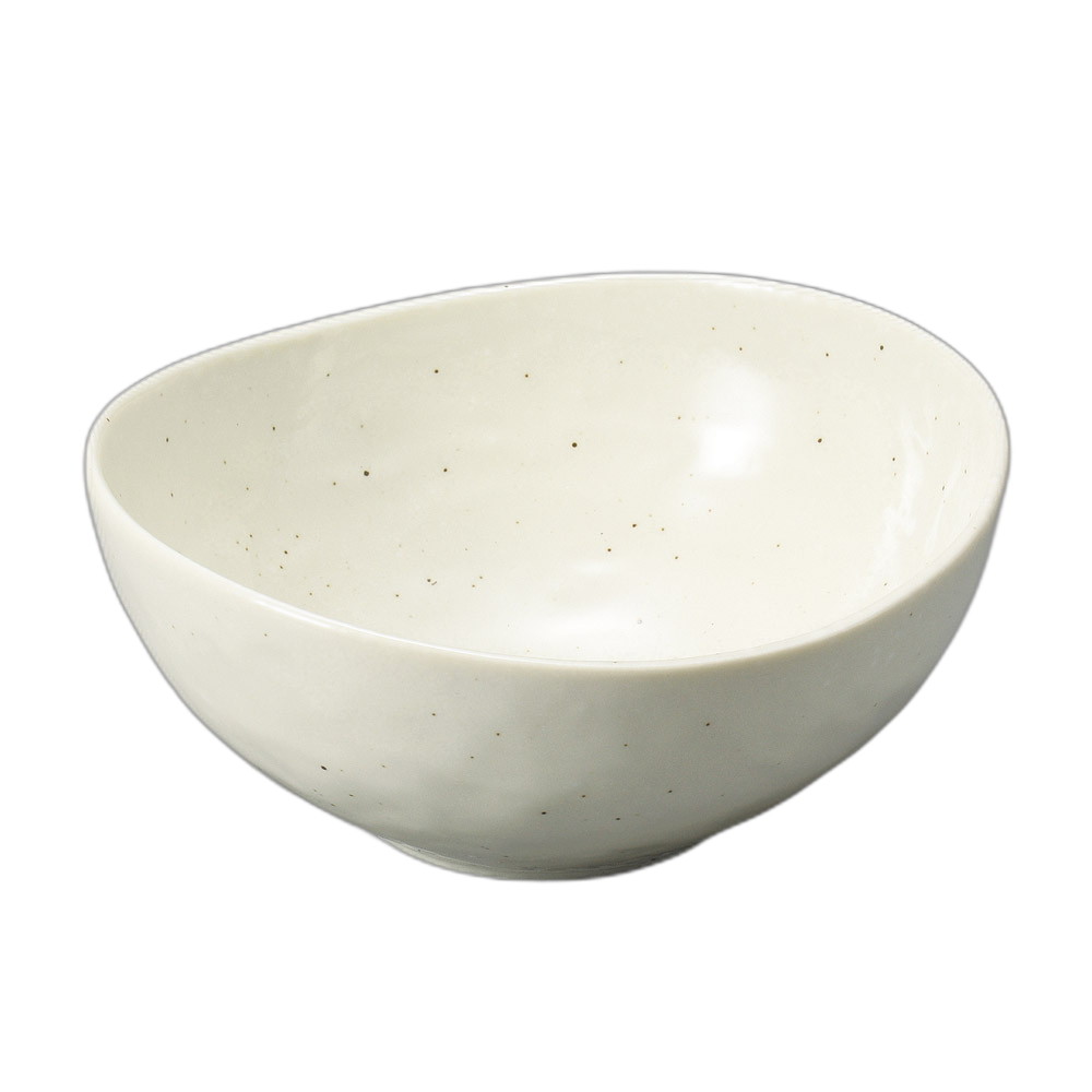 雪粉引だ円5.0鉢 [ 16.2×15.8×7cm ] | 中鉢 | おすすめ 人気 食器 業務用 飲食店 カフェ うつわ 器 おしゃれ かわいい お洒落 可愛い ギフト プレゼント 引き出物 内祝い 結婚祝い 誕生日 贈り物 自宅 イベント