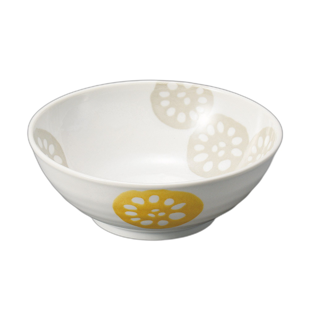 れんこん軽量5.5ボール（黄） [ 17.3×6.4cm ] 軽量 | 中鉢 | おすすめ 人気 食器 業務用 飲食店 カフェ うつわ 器 おしゃれ かわいい お洒落 可愛い ギフト プレゼント 引き出物 内祝い 結婚祝い 誕生日 贈り物 自宅 イベント