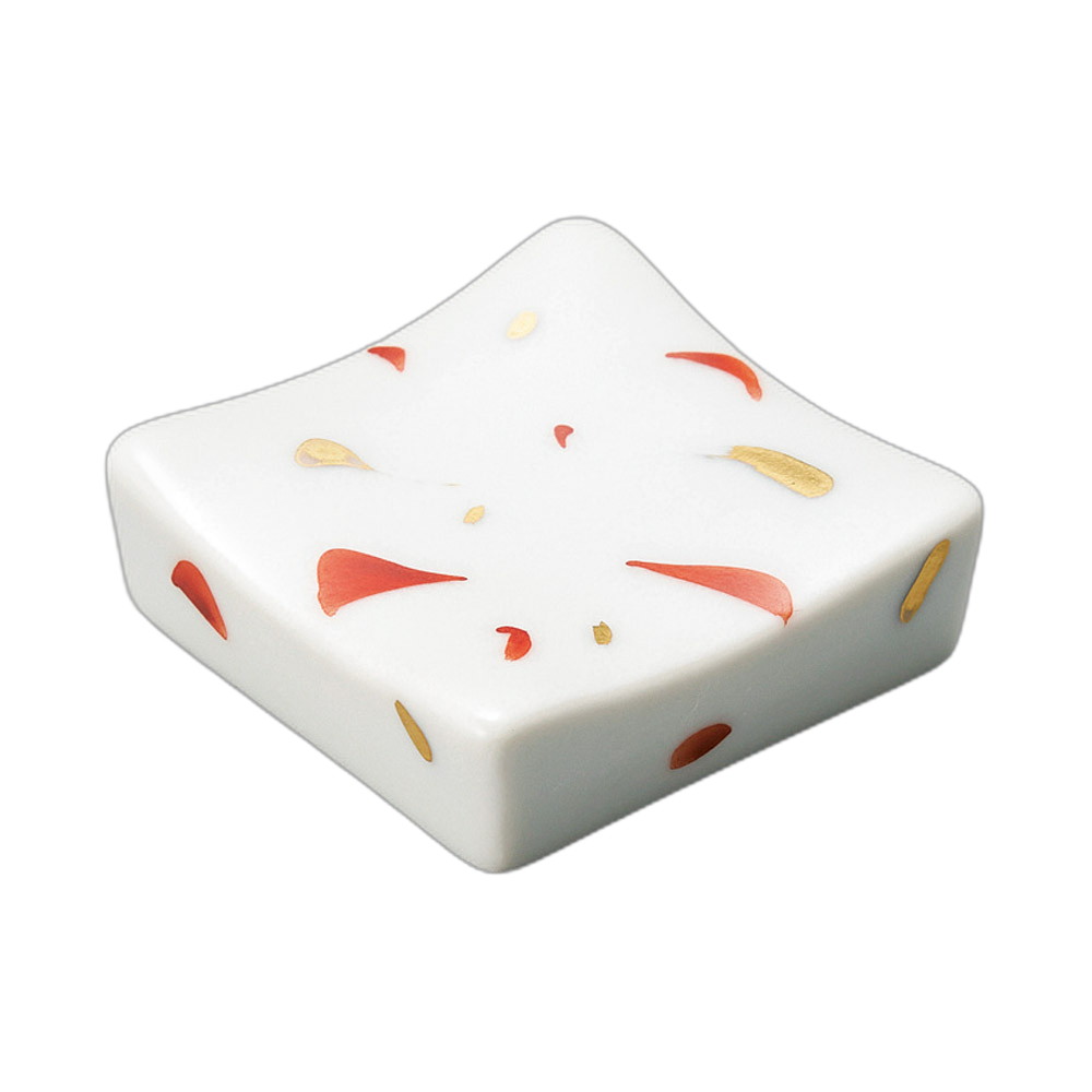金彩正角箸置 [ 3.7×3.7cm ] | 箸置き | おすすめ 人気 食器 業務用 飲食店 カフェ うつわ 器 おしゃれ かわいい お洒落 可愛い ギフト プレゼント 引き出物 内祝い 結婚祝い 誕生日 贈り物 自宅 イベント
