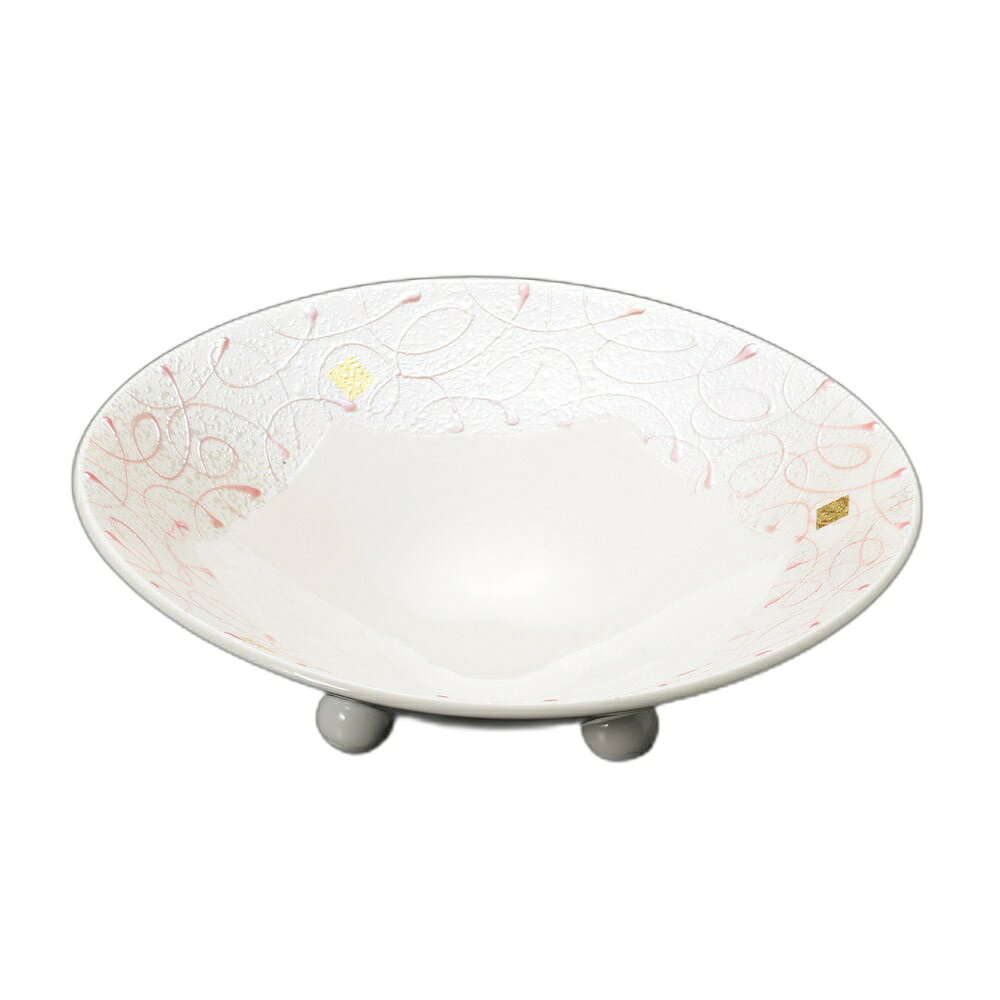 ピンクラスター三つ足6.0鉢 [ 18.7×6cm ] | 向付 | おすすめ 人気 食器 業務用 飲食店 カフェ うつわ 器 おしゃれ かわいい お洒落 可愛い ギフト プレゼント 引き出物 内祝い 結婚祝い 誕生日 贈り物 自宅 イベント