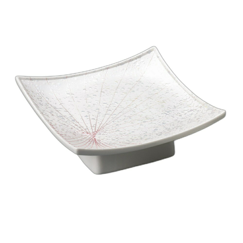 ピンク一珍ラスター正角皿 [ 17×17×5.7cm ] | 向付 | おすすめ 人気 食器 業務用 飲食店 カフェ うつわ 器 おしゃれ かわいい お洒落 可愛い ギフト プレゼント 引き出物 内祝い 結婚祝い 誕生日 贈り物 自宅 イベント