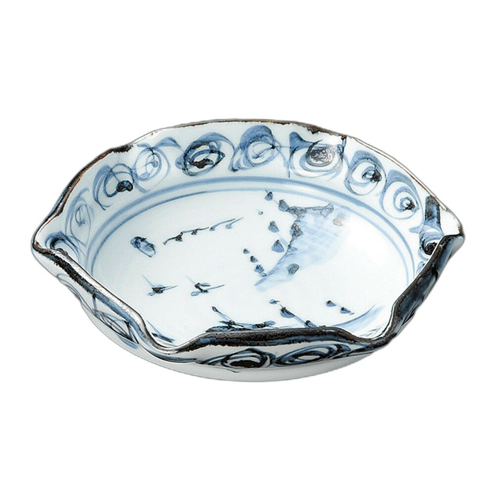 染付六角山水向付 [ 16.5×7.6cm ] 強化 | 向付 | おすすめ 人気 食器 業務用 飲食店 カフェ うつわ 器 おしゃれ かわいい お洒落 可愛い ギフト プレゼント 引き出物 内祝い 結婚祝い 誕生日 贈り物 自宅 イベント