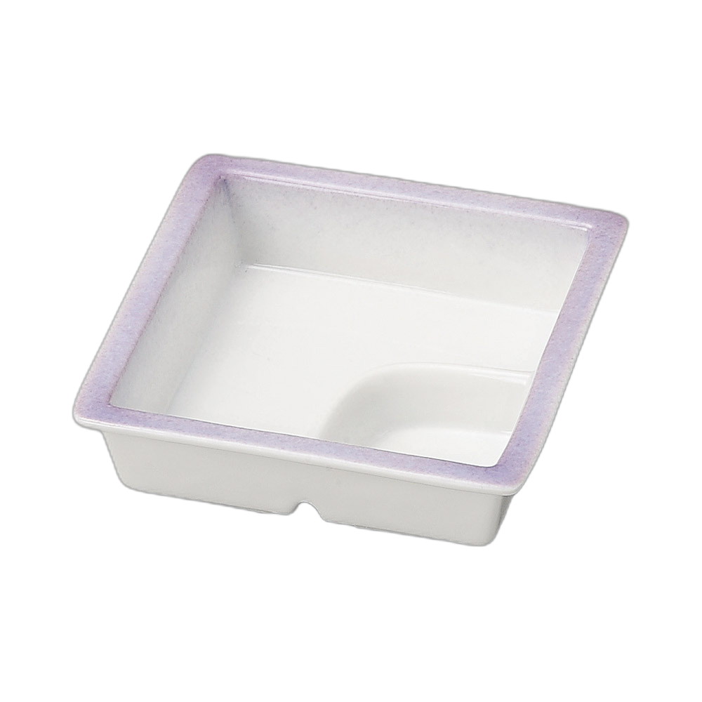 紫吹仕切付角鉢 [ 11.5×11.5×3.4cm ] | 角鉢 | おすすめ 人気 食器 業務用 飲食店 カフェ うつわ 器 おしゃれ かわいい お洒落 可愛い ギフト プレゼント 引き出物 内祝い 結婚祝い 誕生日 贈り物 自宅 イベント