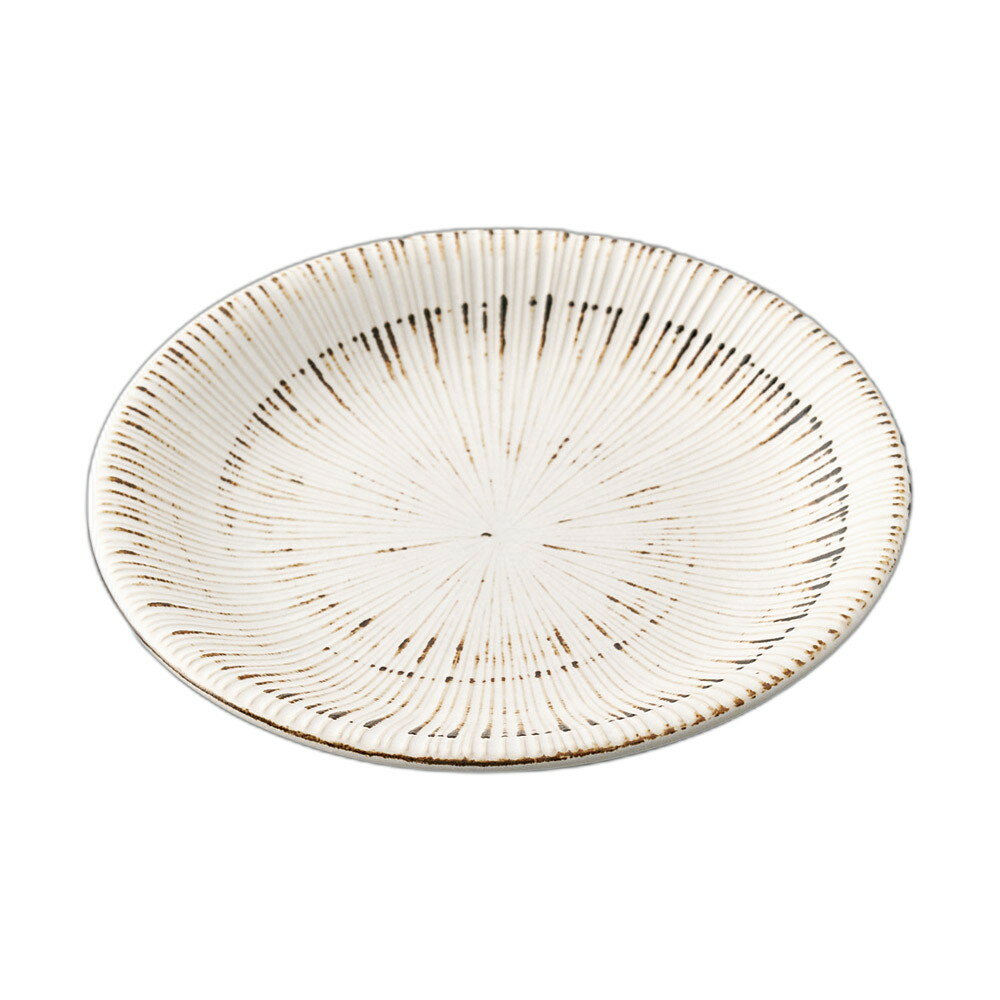 錆粉引千段4.5皿 [ 15×2.2cm ] | 中皿 | おすすめ 人気 食器 業務用 飲食店 カフェ うつわ 器 おしゃれ かわいい お洒落 可愛い ギフト プレゼント 引き出物 内祝い 結婚祝い 誕生日 贈り物 自宅 イベント