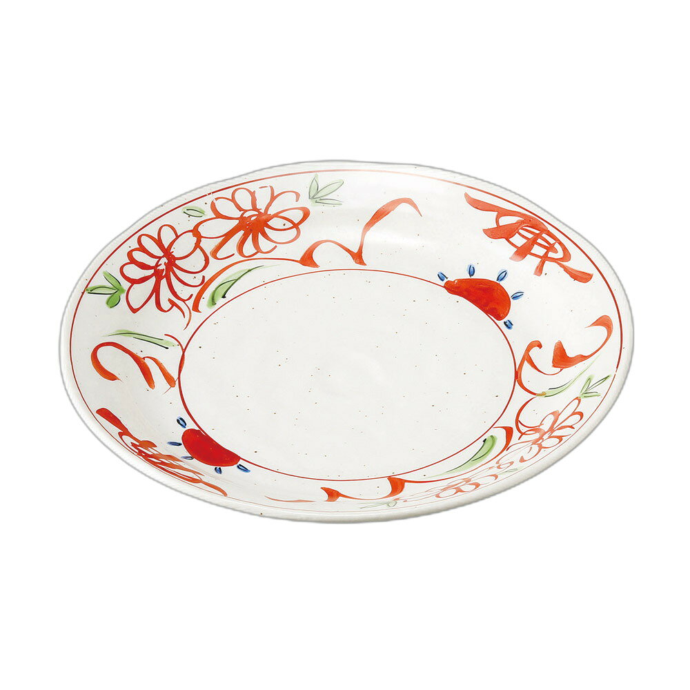 [商品名]　粉引古赤絵クラフト7.0皿[素材]　陶磁器[寸法]　24×3.2cmお店からご自宅まで、季節を問わず、様々なシーンでご利用いただける商品です。[ 24×3.2cm ] 陶磁器 一部の商品はメーカーよりお取り寄せとなりますので、納期が前後することがございます。あらかじめご了承ください。商品によっては手造りのため、写真と色・かたちが若干異なることがございます。われものですので丁重に梱包させていただいておりますが、ご質問などございましたらお気軽にお問い合わせください。ご注文に関する注意事項は 【こちら】ご購入前にご確認ください。