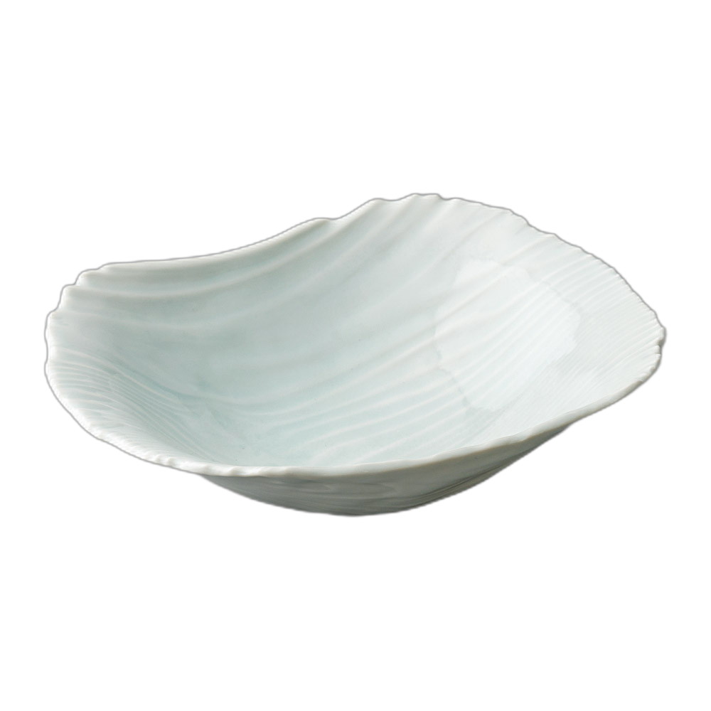 青白木目型大鉢 [ 25×18.5×7cm ] | 大鉢