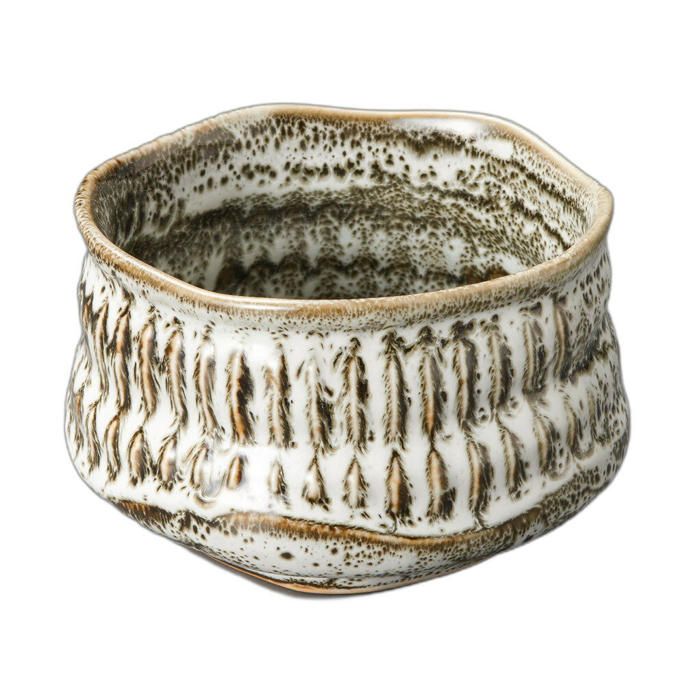 白柚子手捻り鎬向付 [ 10.5×10×7cm ] | 向付 | おすすめ 人気 食器 業務用 飲食店 カフェ うつわ 器 お..