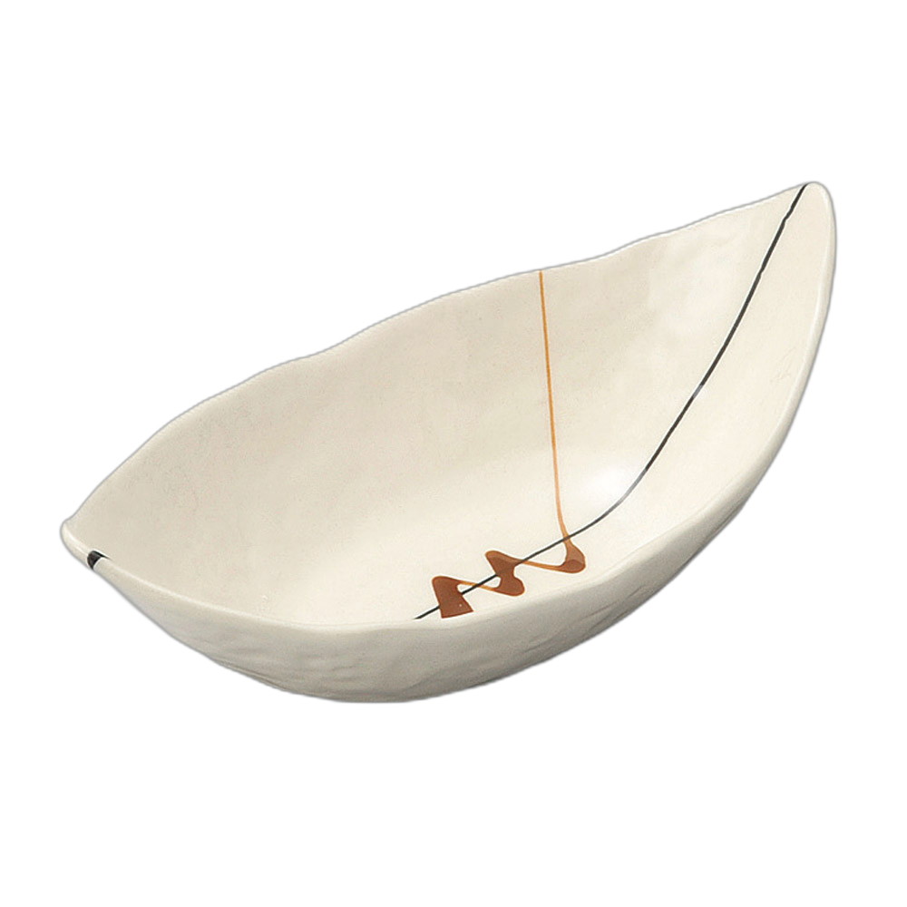 乱線舟型鉢 [ 20.3×10×7cm ] | 向付 | おすすめ 人気 食器 業務用 飲食店 カフェ うつわ 器 おしゃれ ..