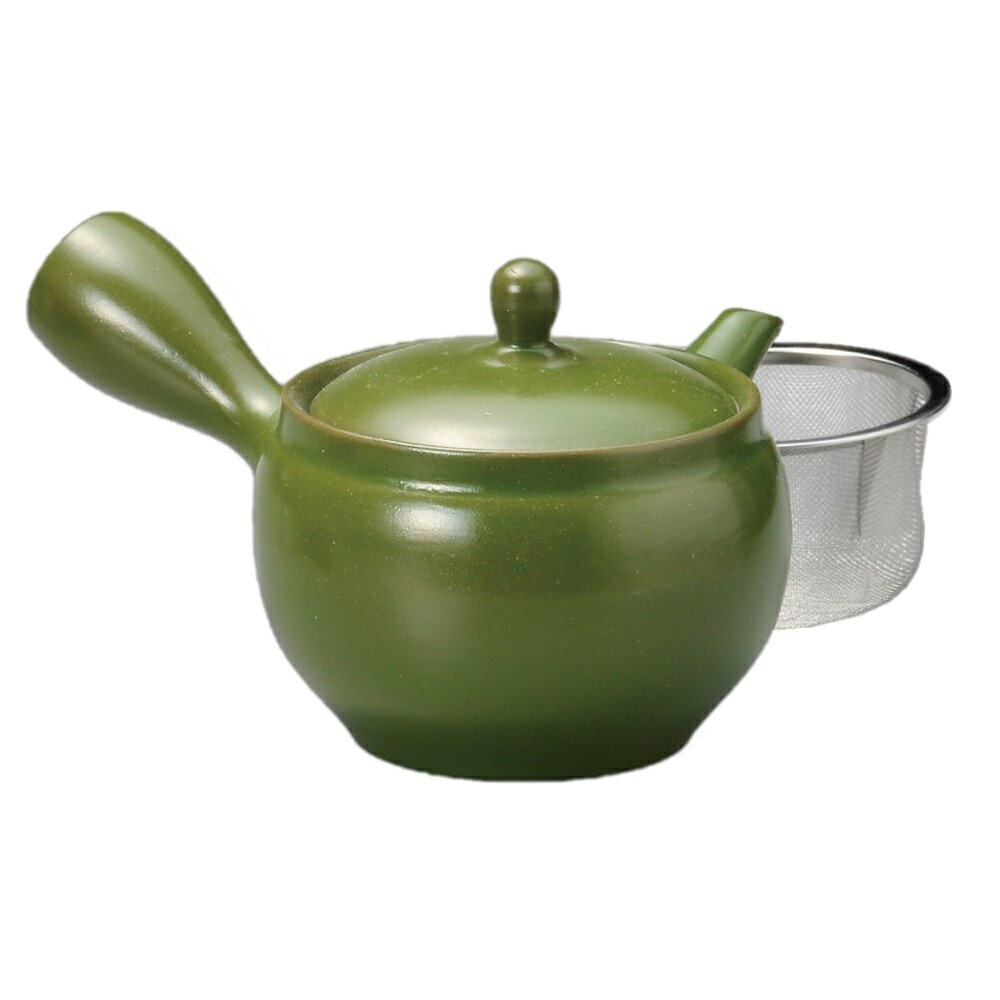 緑無地急須（カゴアミ） [ 9×10cm・290cc ] 中国製 | 急須 | おすすめ 人気 食器 業務用 飲食店 カフェ..