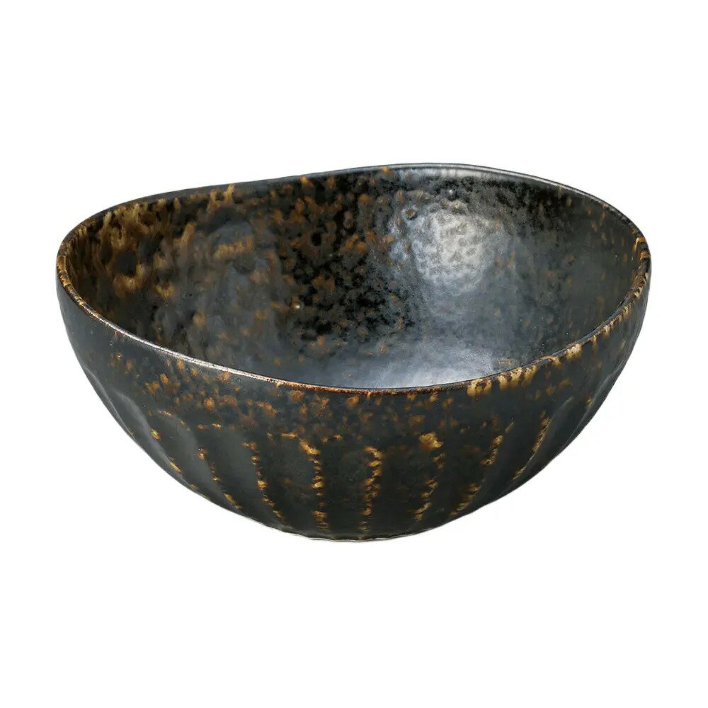 菊花黒楕円中鉢 [ 13.5×13×5.5cm 275g ] | 中鉢 | おすすめ 人気 食器 業務用 飲食店 カフェ うつわ 器 おしゃれ かわいい お洒落 可愛い ギフト プレゼント 引き出物 内祝い 結婚祝い 誕生日 贈り物 自宅 イベント