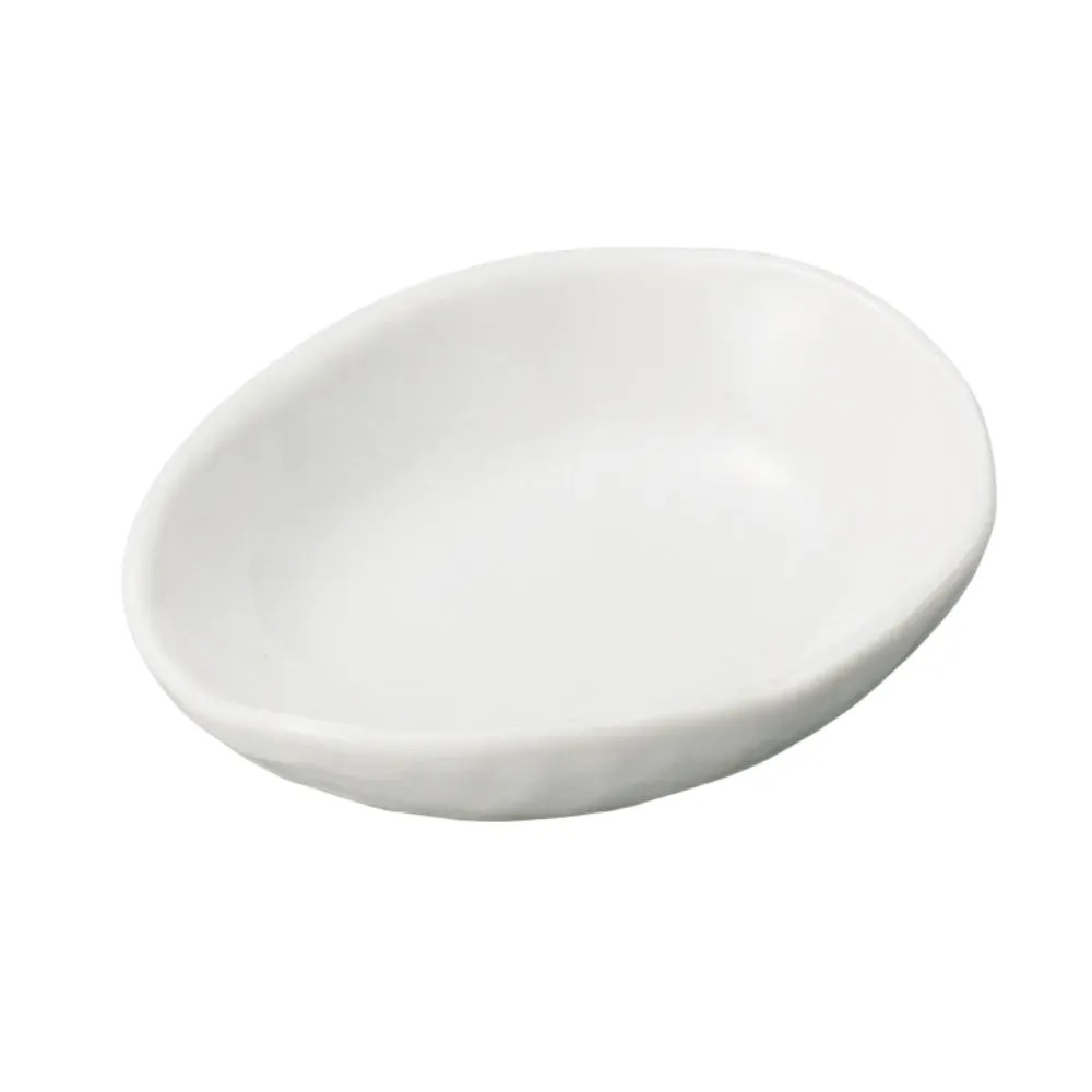 白楕円豆皿 [ 8.5×6.7×2.2cm 69g ] | 小皿 | おすすめ 人気 食器 業務用 飲食店 カフェ うつわ 器 おしゃれ かわいい お洒落 可愛い ギフト プレゼント 引き出物 内祝い 結婚祝い 誕生日 贈り物 自宅 イベント