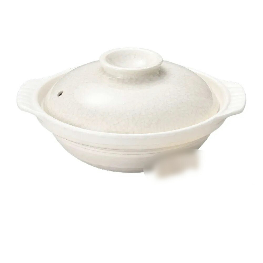 銀峯貫入8号鍋 [ 29.3×φ25.2×13.5cm 1,900g ] | 萬古焼土鍋 | おすすめ 人気 食器 業務用 飲食店 カフェ うつわ 器 おしゃれ かわいい お洒落 可愛い ギフト プレゼント 引き出物 内祝い 結婚祝い 誕生日 贈り物 自宅 イベント