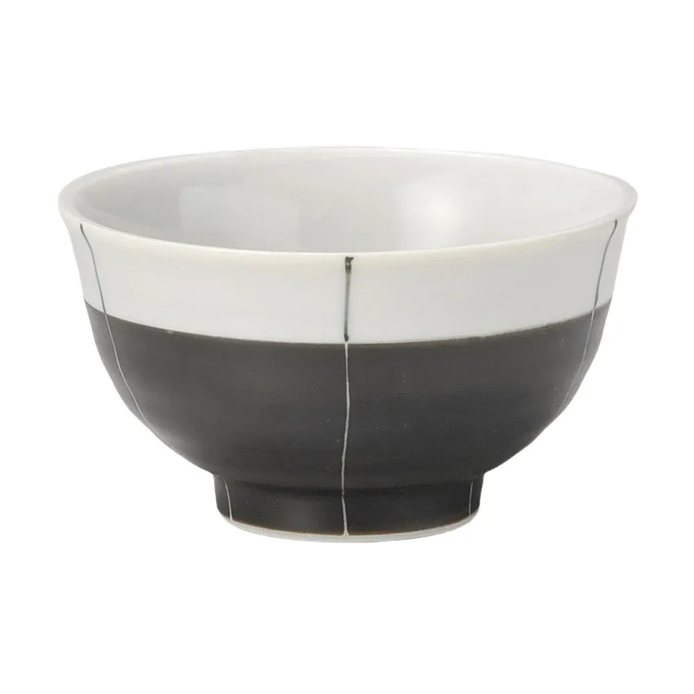 黒線彫茶碗（小） [ 10.2×5.2cm 131g ] | 飯碗 | おすすめ 人気 食器 業務用 飲食店 カフェ うつわ 器 おしゃれ かわいい お洒落 可愛い ギフト プレゼント 引き出物 内祝い 結婚祝い 誕生日 贈り物 自宅 イベント