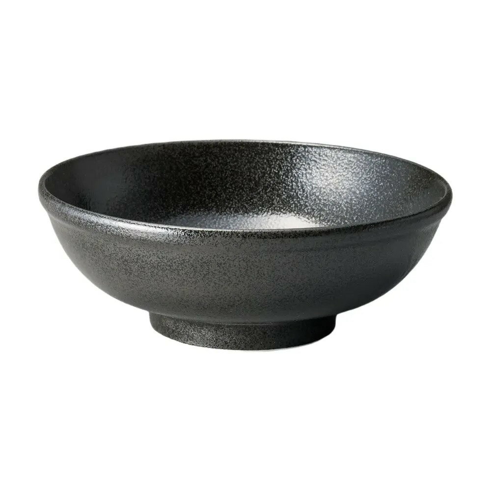 美濃粉引（黒）黒19.5cm丼 [ 19.7×7.6cm 561g ] | ラーメン鉢 | おすすめ 人気 食器 業務用 飲食店 カフェ うつわ 器 おしゃれ かわいい お洒落 可愛い ギフト プレゼント 引き出物 内祝い 結婚祝い 誕生日 贈り物 自宅 イベント