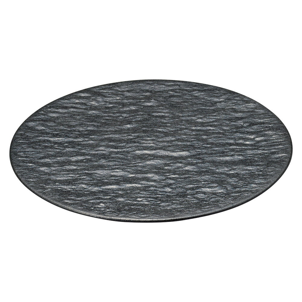 石目 黒25cm平皿 [24.9 x 24.9 x 1.4cm ] | 大皿 | おすすめ 人気 食器 業務用 飲食店 カフェ うつわ 器 おしゃれ かわいい お洒落 可愛い ギフト プレゼント 引き出物 内祝い 結婚祝い 誕生日 贈り物 自宅 イベント(3)