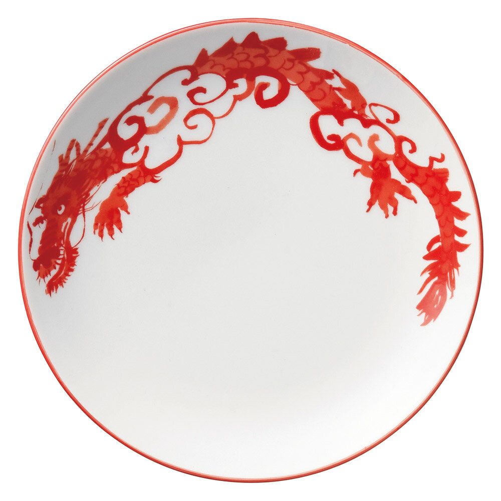 イングレーズ赤龍 6 1/2丸皿 [16.3 x 16.3 x 2.2cm 210g ] | 中華 中皿 | おすすめ 人気 食器 業務用 飲食店 カフェ うつわ 器 おしゃれ かわいい お洒落 可愛い ギフト プレゼント 引き出物 内祝い 結婚祝い 誕生日 贈り物 自宅 イベント