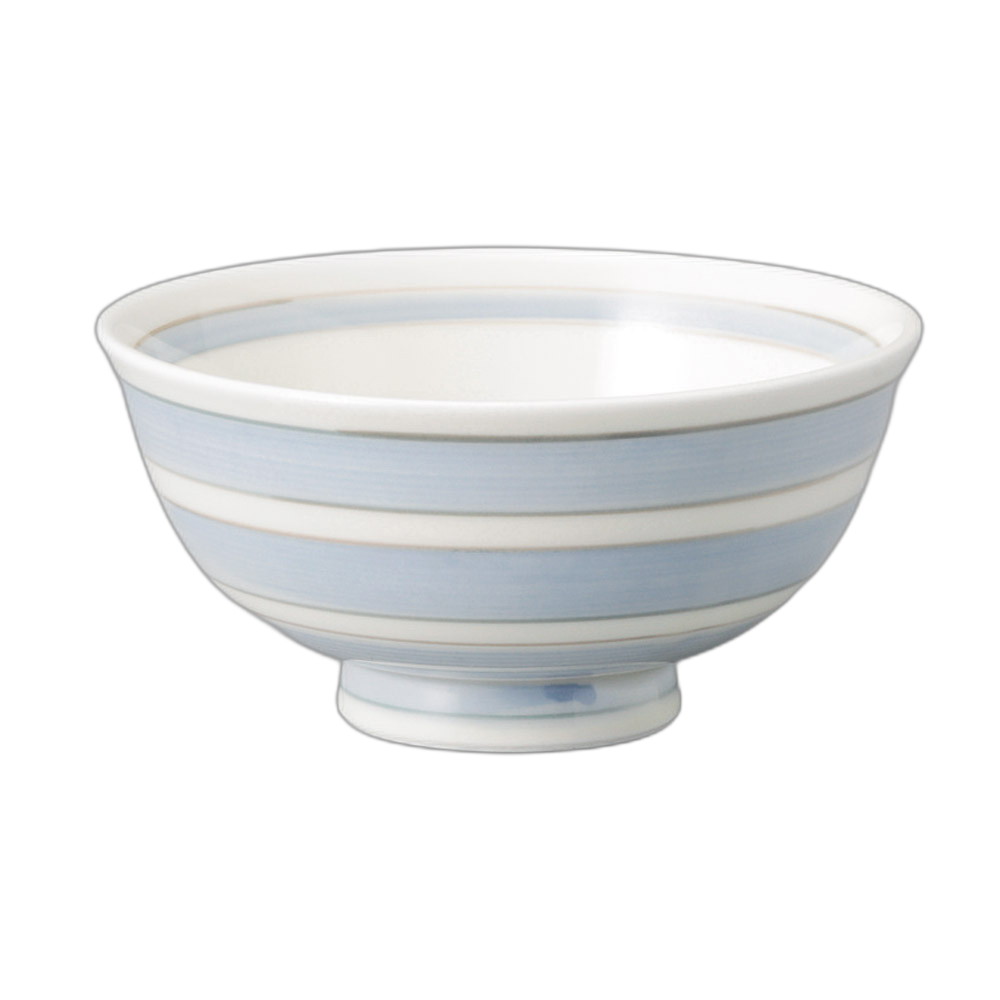 あいぼりー二色ライン汁椀(青) [11.7×5.6cm] | 食器 和食器 業務用 贈答 プレゼント ギフト おしゃれ かわいい お祝い セット ごはん茶碗 お茶碗 茶碗