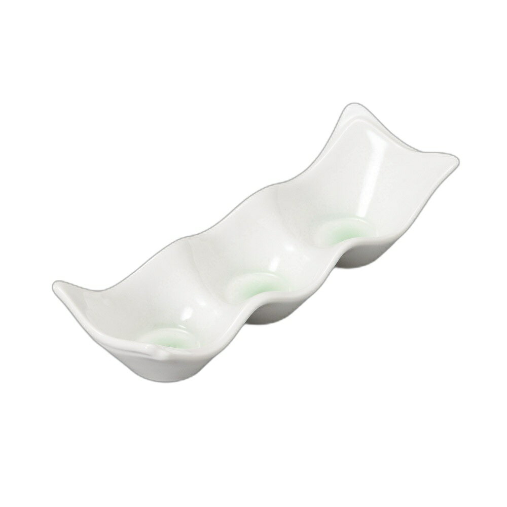ヒワ吹 板折三品皿 [18×6×4cm] | 食器 和食器 業務用 贈答 プレゼント ギフト おしゃれ かわいい お祝..
