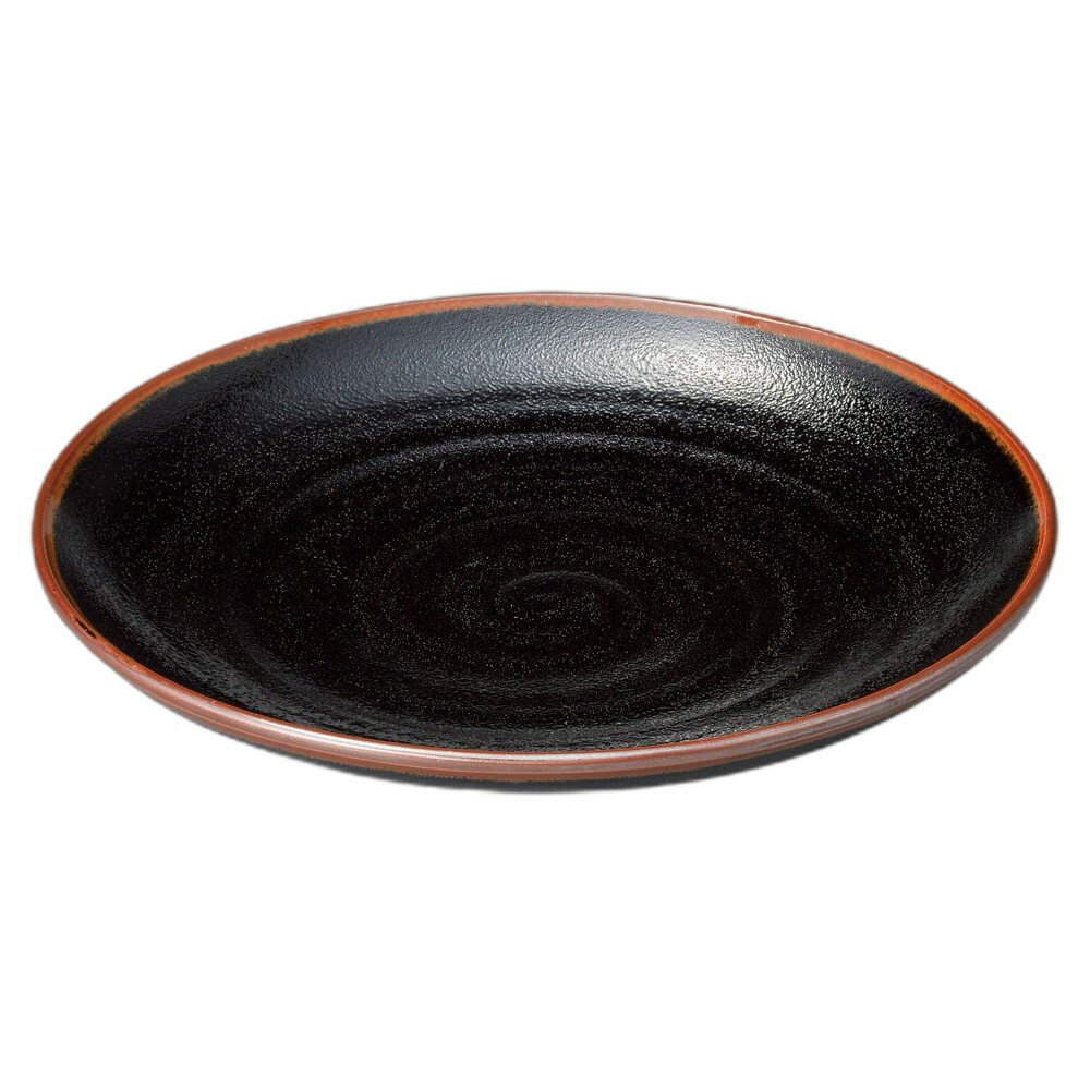 ゆず天目 丸10.0皿 [30.5×4.5cm] | 食器 和食器 和皿 カフェ 料亭 業務用 贈答 プレゼント ギフト おし..