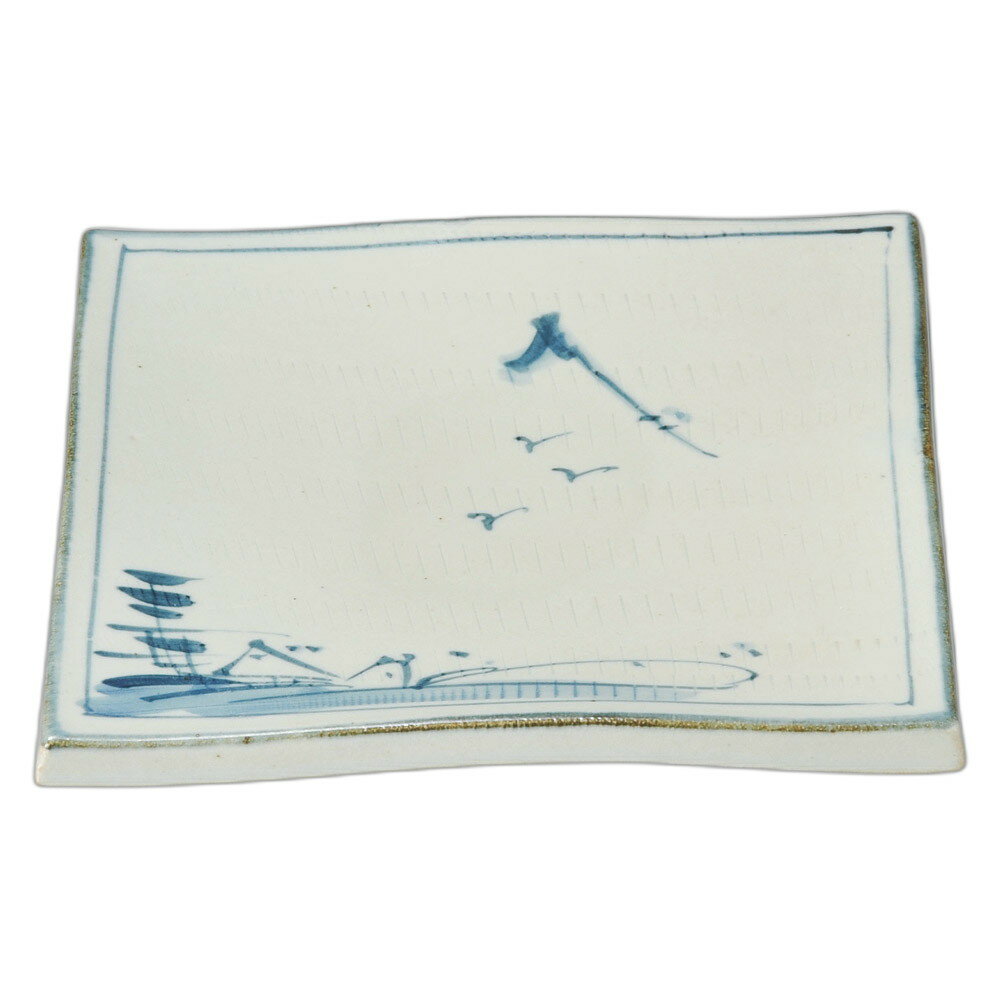 トチリ山水 正角10.0皿 [21×21×3.3cm] | 食器 和食器 和皿 カフェ 料亭 業務用 贈答 プレゼント ギフト..