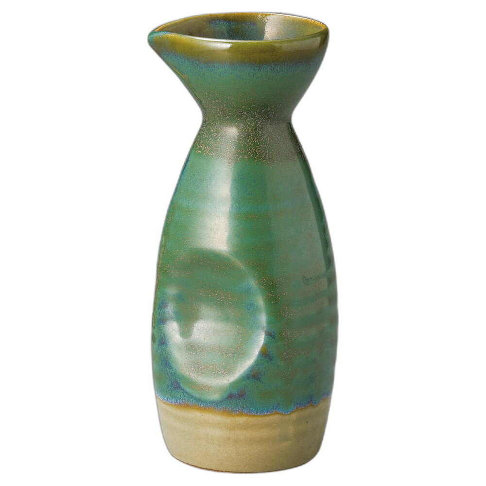 グリーン益子 2号徳利 [7.5×17.2cm] | プレゼント ギフト おしゃれ かわいい セット シンプル モダン 酒 ワイン 焼酎 ビール ひれ酒 ヒレ酒 酎ハイ 冷酒 熱燗 冷酒器 徳利 ぐい?み おちょこ 父の日