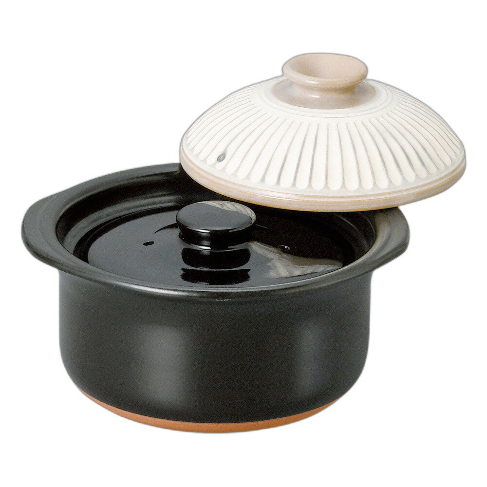 菊花粉引ご飯鍋3合炊(中蓋付) [24.7×22.5×16cm・身10.5cm] | 業務用 贈答 プレゼント ギフト おしゃれ ..