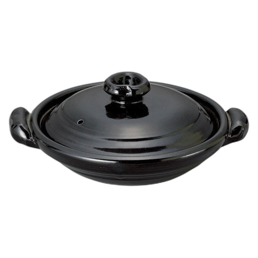 黒釉手造すっぽん鍋8号 [31×24.5×11cm・身6cm・600cc] | ホテル 料亭 業務用 贈答 プレゼント ギフト おしゃれ かわいい 定食 セット 鍋 懐石料理