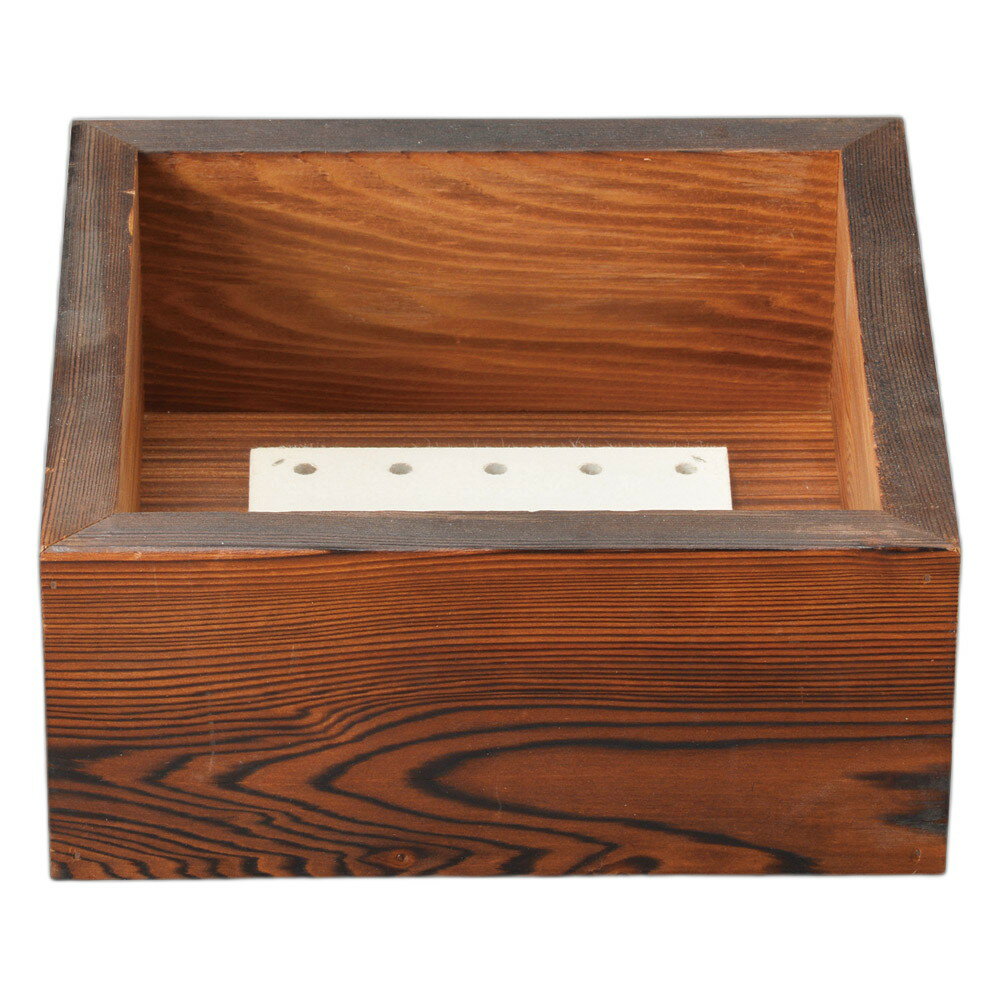 升型釜台(断熱ボード付) [22×22×9.5cm・内寸角18.2cm] | 和食 料亭 業務用 おしゃれ 定食 セット 鍋 懐石料理 一人鍋 敷板 鍋敷き 鉄板敷き