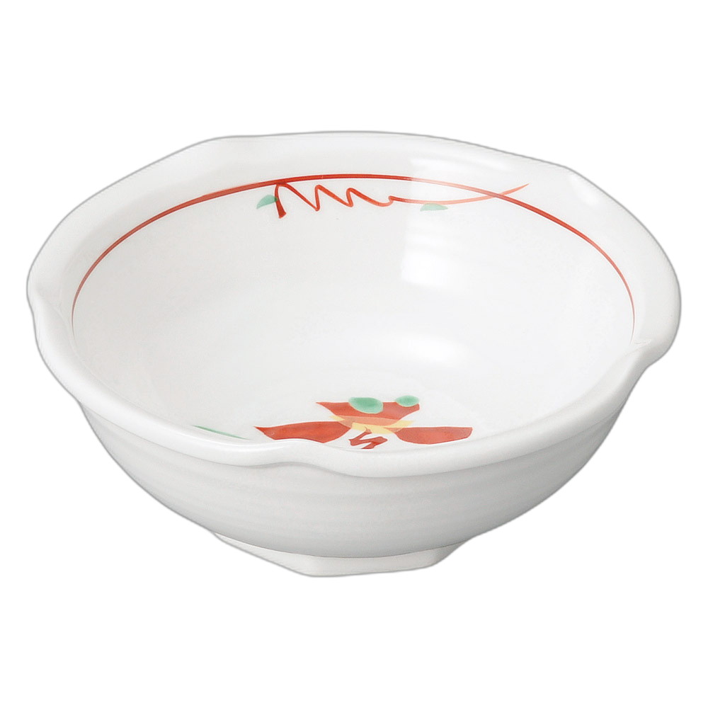 赤絵花紋 梅型呑水 [11.5×4.3cm] | 食器 和食器 和皿 カフェ 料亭 業務用 贈答 プレゼント ギフト おし..