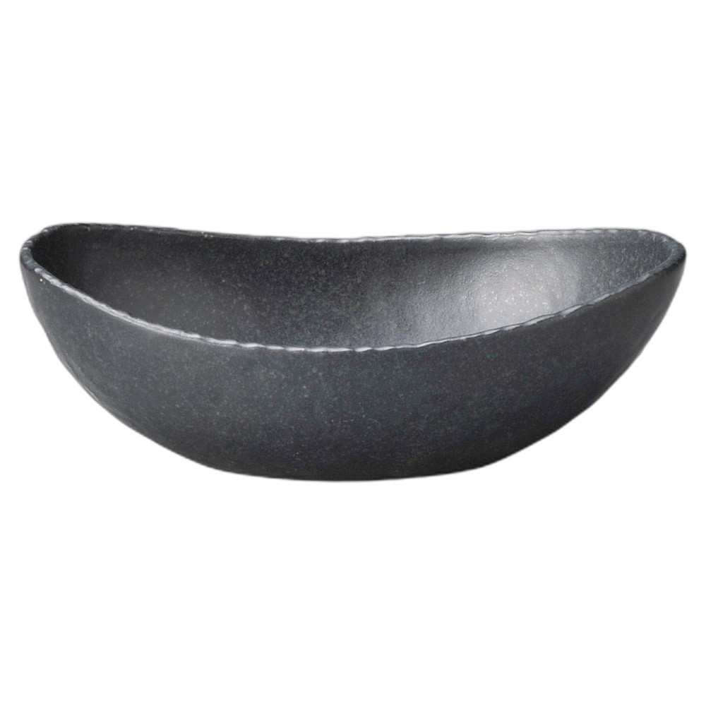 鉄黒 楕円5.5鉢 [16.5×9.5×5.5cm] | 食器 和食器 和皿 カフェ 料亭 業務用 贈答 プレゼント ギフト おしゃれ かわいい お祝い 開店 定食 セット